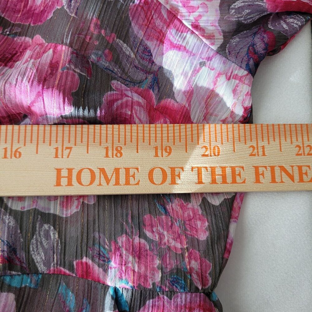 torrid Pink Floral Midi Dress with Blue Accents - Picture 14 of 14